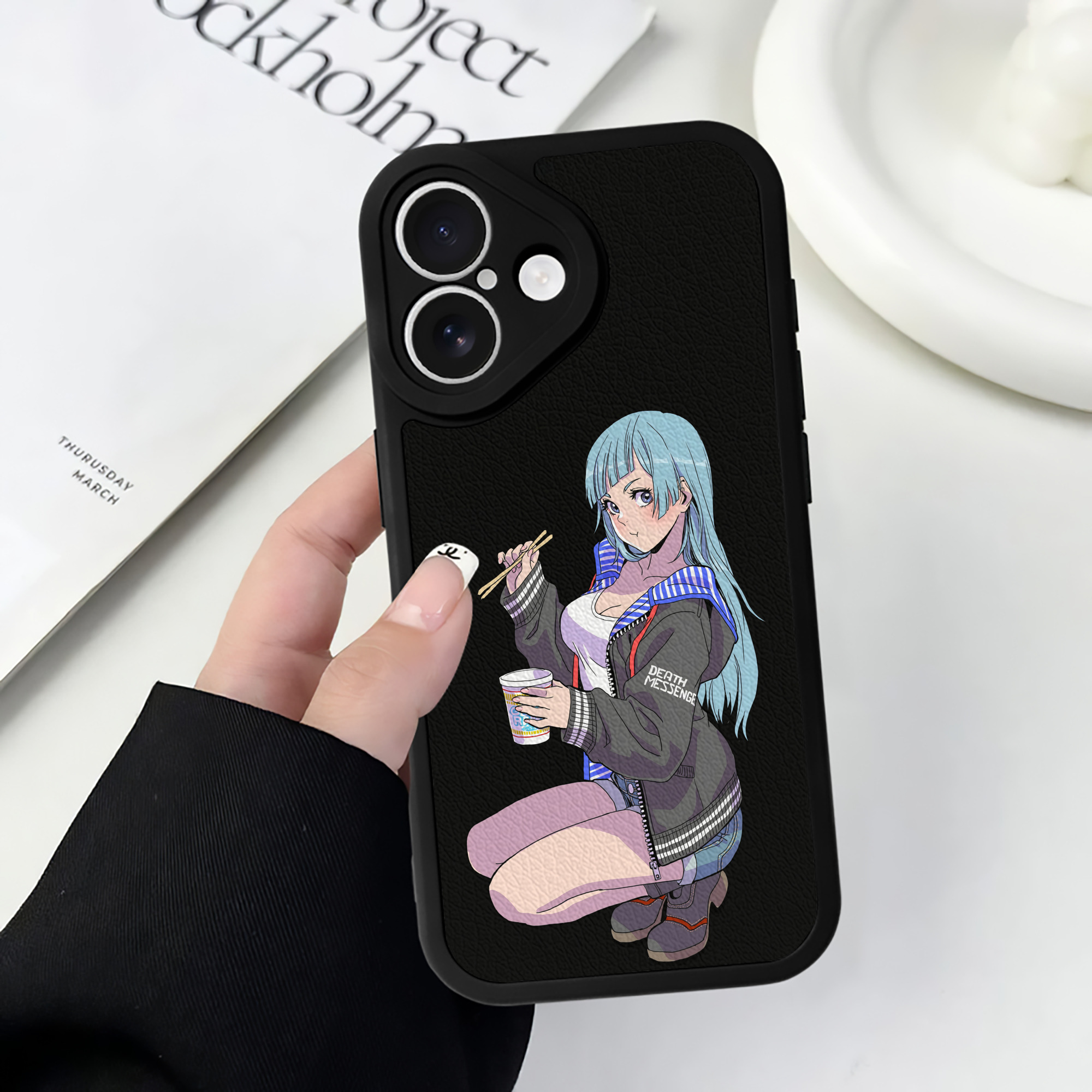 （画像用） 呪術廻戦 Jujutsu Kaisen 【iPhone 16シリーズ対応】シリコンスマホケース（レザー調） 材質：シリコン